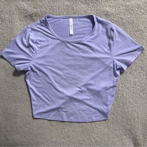 Fabletics Light Purple Short Sleeve Tee